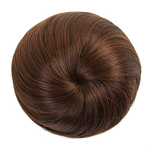 Haargummi Verlängerung Synthetische Chignon Scrunchie Haarknoten Clip In Haarverlängerungen Haarteile mit Kordelzug, gerade Kordelzug Pferdeschwanz Haarteile for Frauen Mädchen Easy Scrunchies Haartei von FFNUM