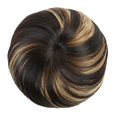 Haargummi Verlängerung Synthetische Chignon Scrunchie Haarknoten Clip In Haarverlängerungen Haarteile mit Kordelzug, gerade Kordelzug Pferdeschwanz Haarteile for Frauen Mädchen Easy Scrunchies Haartei von FFNUM