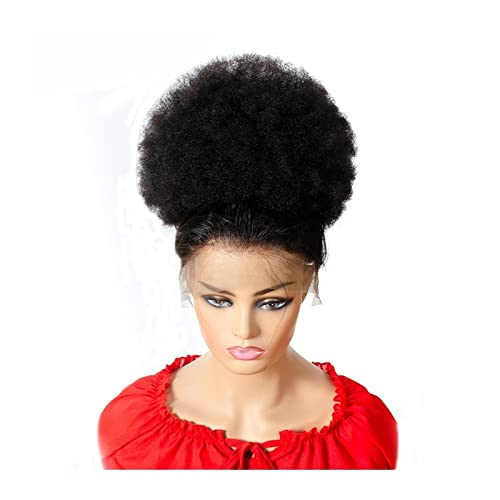 Pferdeschwanz-Erweiterung Afro Kinky Curly Kordelzug Pferdeschwanz Echthaar Clip In Curly Pferdeschwanz Extensions Brasilianisches Remy Haar 10 Zoll Natürliche Farbe Haarknoten für Damen Daily Wear ( von FFNUM