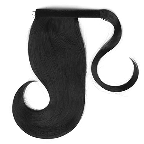 Pferdeschwanz-Erweiterung Synthetic Bounce Wraparound Pferdeschwanz-Haarteile Glatte Haarverlängerungen mit Kämmen Warp-Pferdeschwänze for Frauen für Damen Daily Wear (Color : 613, Size : 18inches) von FFNUM