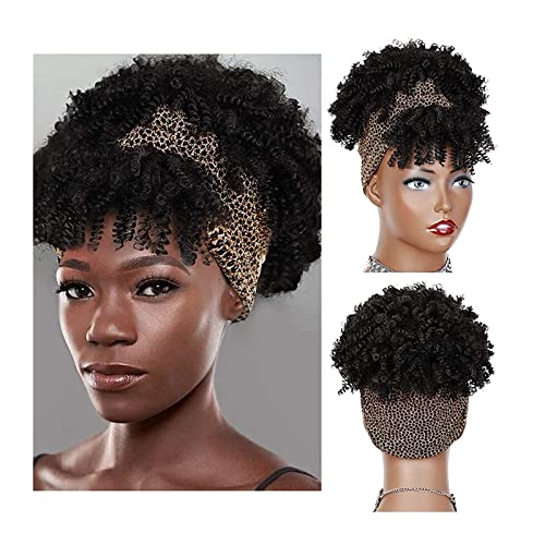 Pferdeschwanz-Erweiterung Synthetischer Kinky Curly Chignon mit Pony Short Drawstring Pferdeschwanz-Verlängerung for Frauen Afro High Puff Synthetic Hair Bun Hairpieces für Damen Daily Wear (Color : von FFNUM