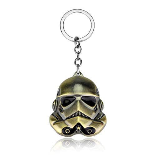 Star Wars Schlüsselanhänger Film Sammlungen Schlüsselanhänger Spaceship Yoda Roboter Bb8 Bb8 Darth Vader Stormtrooper Schlüsselring Tränke,F Bronze von FFSMCQ