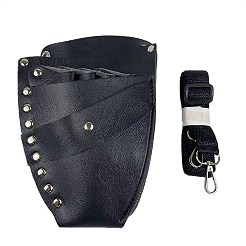 FFTSH Salon Taille Pack Gürtel Barber Haar Schere Holster Tasche Halter Werkzeug PU Leder Tasche Niet Haar Schere Tasche Clips Kamm Fall Friseur von FFTSH