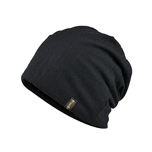 Beanie Mütze für Damen Herren Jersey Baumwoll Mütze Leichte Slouch Hut Schädel Cap Wintermütze für Sport Fitness Laufen Skifahren Radfahren Snowboarden Klettern Training Freizeit (schwarz) von FFWTPY