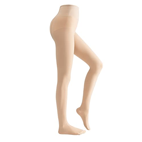 FFWTPY Damen Blickdichte Strumpfhose 80 DEN Schwarz Hautfarbe Microfaser Strumpfhose Pantyhose Elastisch Leggings Weich reißfest Feinstrumpfhose ohne Muster 1 Stück von FFWTPY