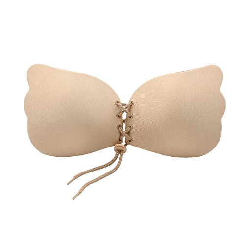 FFWTPY Klebe BH Push up Trägerlos Selbstklebend BH ohne Träger Nippelpads Brustwarzenabdeckung Klebepads Unsichtbar Brust Tape Patches für Backless Outfits Abendkleider von FFWTPY