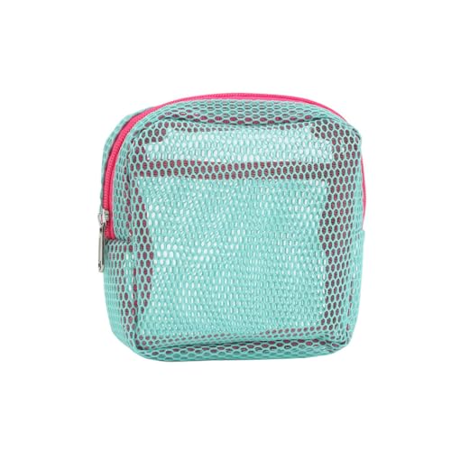 FFWTPY Kosmetiktaschen für Frauen Gitter Transparent Kosmetiktasche Kleine Make up Tasche mit Metall Reißverschluss für Reisen (Grün) von FFWTPY