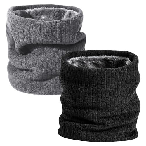 FFWTPY Winter Halsschlauch Herren Halswärmer Halstuch Männer Gesichtsschal Damen Fleece Schal Schlauchtuch Winddichte Kreisschlaufenschals von FFWTPY