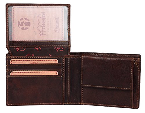 FFelsenfest Geldbörse Vintage Portemonnaie Leder Geldbeutel Espresso von FFelsenfest