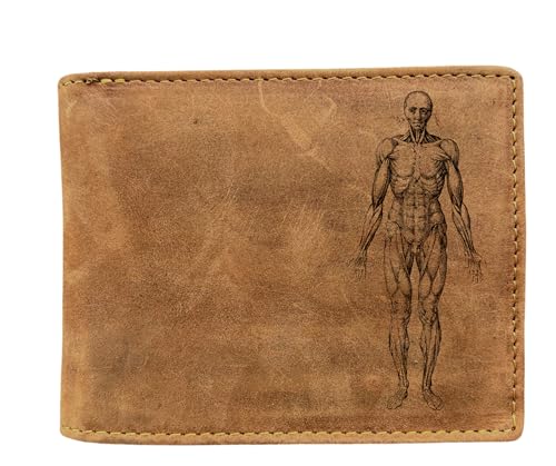 FFelsenfest Geldbörse mit Anatomie-Motiv I RFID-Schutz I ca.12,5x10x2,5cm von FFelsenfest