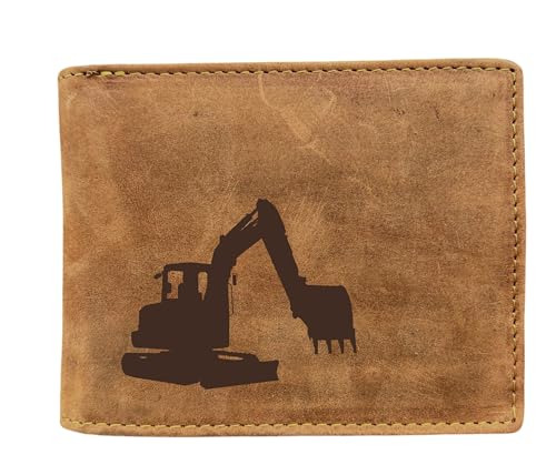FFelsenfest Geldbörse mit Bagger Motiv I RFID-Schutz I ca.12,5x10x2,5cm von FFelsenfest