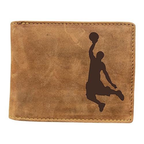 Geldbörse mit Basketball-Motiv I RFID-Schutz I Portemonnaie mit Sport-Motiv I Geschenk für Sportler von FFelsenfest