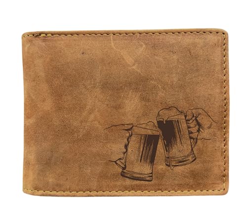 FFelsenfest Geldbörse mit Bierkrug-Motiv I RFID-Schutz I ca.12,5x10x2,5cm von FFelsenfest