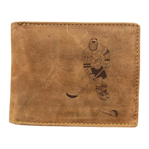 Geldbörse mit Eishockey-Motiv I RFID-Schutz I Portemonnaie mit Sport-Motiv I Geschenk für Sportler von FFelsenfest
