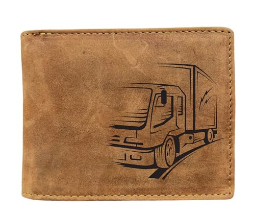 FFelsenfest Geldbörse mit LKW Motiv I RFID-Schutz I ca.12,5x10x2,5cm von FFelsenfest