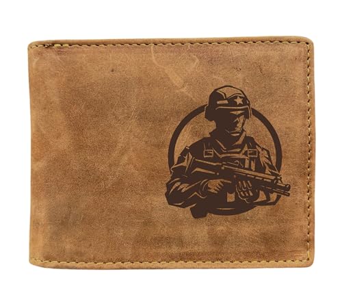FFelsenfest Geldbörse mit Motiv Militär-Soldat I RFID-Schutz I ca.12,5x10x2,5cm von FFelsenfest
