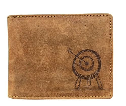 Geldbeutel mit Motiv Bogenschütze I RFID-Schutz I ca.12,5x10x2,5cm I Geschenk für Bogenschützen von FFelsenfest