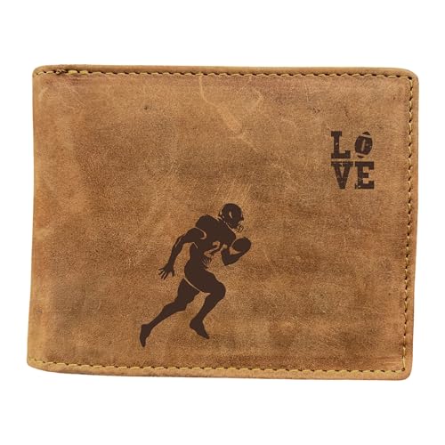 Geldbörse mit Football-Motiv I RFID-Schutz I Portemonnaie mit Sport-Motiv I Geschenk für Sportler von FFelsenfest
