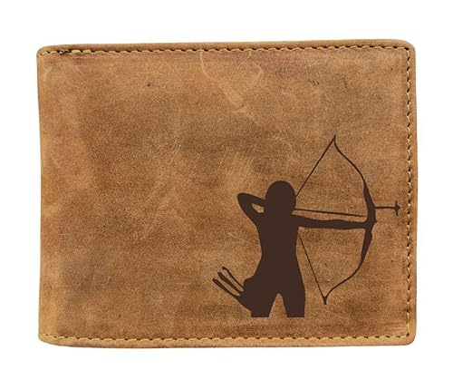 Portemonnaie mit Motiv Bogenschütze I RFID-Schutz I ca.12,5x10x2,5cm I Geschenk für Bogenschützen von FFelsenfest
