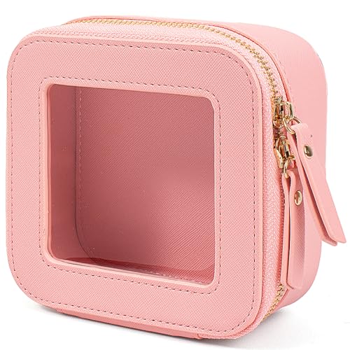 FFpaw Transparente Make-up-Tasche, kleine Make-up-Tasche, TSA-geprüft, Kulturbeutel, Kosmetiktasche, Reisetasche, niedlicher Make-up-Tasche, Organizer, Make-up-Tasche, Auto-Essentials für Damen und von FFpaw