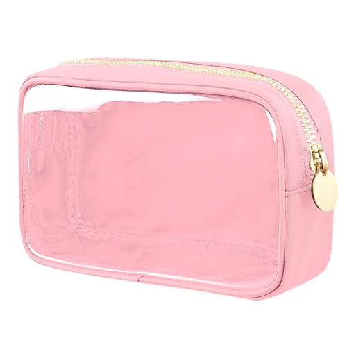 FFpaw Transparente Make-up-Tasche für Geldbörse, Nylon, Mini-Kosmetiktasche, kleine Make-up-Tasche für Geldbörse, große Reisen, TSA-zugelassene Kulturbeutel mit Reißverschluss, wasserdicht, von FFpaw