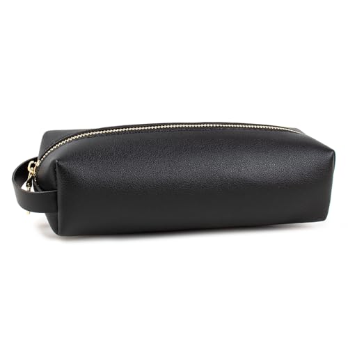 FFpaw Transparente Mini-Make-up-Tasche, kleine Make-up-Tasche für Geldbörse, TSA-zugelassen, Reise-Pinseltasche, tragbare Kosmetiktasche, Reise-Kulturbeutel für Damen, Slim Black, Transparente von FFpaw