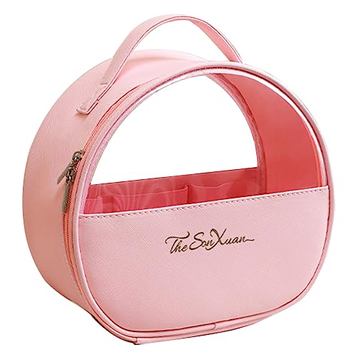 FFpaw Transparente Mini-Make-up-Tasche für Geldbörse, kleine Kosmetiktasche, TSA-geprüft, Reise-Kulturbeutel mit Reißverschluss, niedlicher Make-up-Organizer, Tasche, wasserdichte Aufbewahrung, von FFpaw