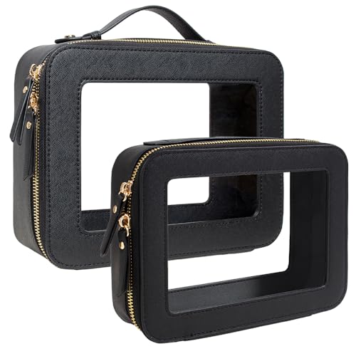 FFpaw Transparentes Make-up-Taschen-Set für Damen, transparente Reise-Kosmetiktasche, tragbare Hautpflege, Kulturbeutel mit Reißverschluss, wasserdichte Make-up-Tasche, Auto-Organizer, Autozubehör für FFpaw Transparentes Make-up-Taschen-Set für Damen, transparente Reise-Kosmetiktasche, tragbare Hautpflege, Kulturbeutel mit Reißverschluss, wasserdichte Make-up-Tasche, Auto-Organizer, Autozubehör für von FFpaw