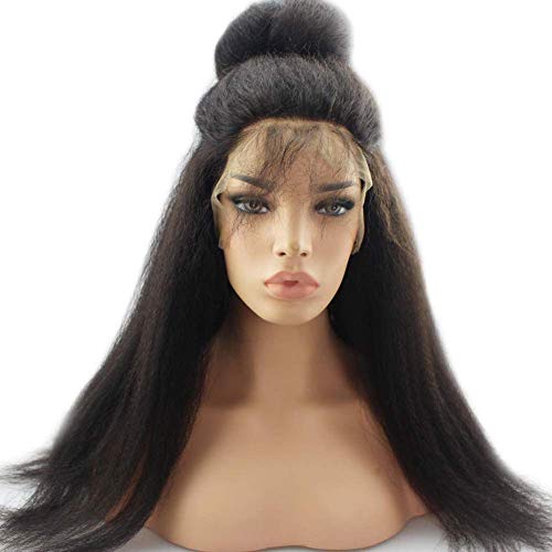 Perücken Gerade Echthaar Langes Hair Long Kinky Straight Lace Front Wigs Pre Plucked 13 * 4 with Curly Bob Wigs for Black Women Glueless Natural Black Hair 130% Density 26Inch, Black Perücken Gerade Echthaar Langes Hair Long Kinky Straight Lace Front Wigs Pre Plucked 13 * 4 with Curly Bob Wigs for Black Women Glueless Natural Black Hair 130% Density 26Inch, Black von FFwig