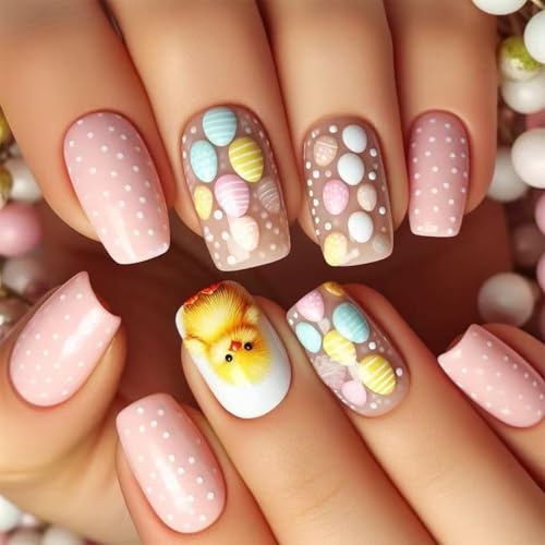 24 Stücke Französische Falsche Nägel Quadratform Presse Auf Nägeln Maniküre Nägel Kunst Einfach Anwendung Für Frauen Und Mädchen von FGDTREE