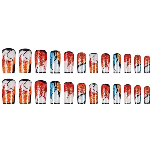 24p Glänzende Künstliche Nägel Easy Application Press Auf Nägeln Vollbezüge Kleben Auf Nägel Falsche Nägel Für Modische Frauen von FGDTREE