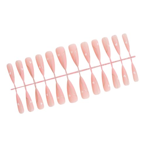 24pcs Press Auf Nägeln Mandelkleber Auf Nägeln Französische Gefälschte Nägel Designs Falsche Nägel Künstliche Nägel Geschenke Für Frauen Mädchen von FGDTREE