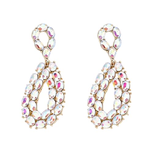 Elegante Tränen Legierungs Diamanten Ohrringe Hypoallergenisch Leichtes Design Ohrzubehör Für Empfindliche Haut Funkelnden Abend Verschleiß Ohrringe von FGDTREE