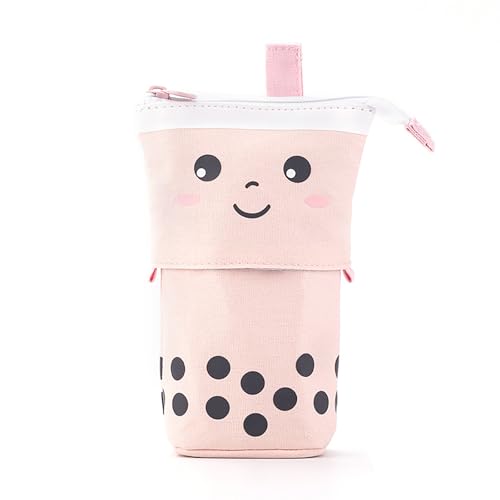 FGDTREE Cartoon Pencil Case Telescoping Stiftbeutel Reißverschlussbeutel Fall Stehende Organisatorenhalterin Für Studenten Cartoon Tasche von FGDTREE