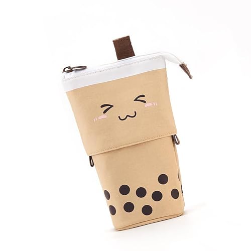 FGDTREE Cartoon Pencil Case Telescoping Stiftbeutel Reißverschlussbeutel Fall Stehende Organisatorenhalterin Für Studenten Cartoon Tasche von FGDTREE