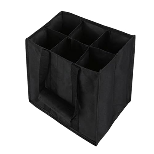 FGDTREE Effiziente Weinhandtasche für 6 Flaschen, benutzerfreundlicher Vliesstoff mit sicheren Fächern für Partys, 27 x 27 x 27 cm, 27x27x27CM von FGDTREE