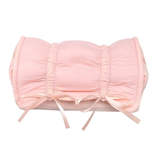 FGDTREE Eleganter Bowknot Bleistiftkoffer 7.55x3.38x2.91inch Große Stiftbeutelbeutel Reisekosmetikbeutel Für Studentische Frauen Erwachsene Polyesterbeutel von FGDTREE