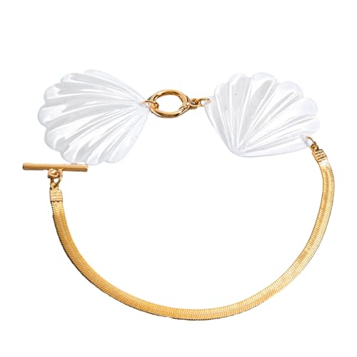 FGDTREE Frauen Verstellbare Muschelform Kaket Charme Luck Kette Eisen Delikates Handwerkskunst von FGDTREE