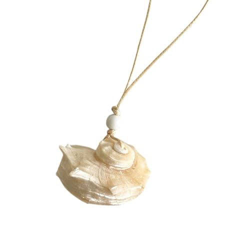 FGDTREE Kolarbonekette Mit Ozeanik Thematisch Mit Muschelheizkomfort Für Kabelkabel Für Ungezwungene Outfits Und Formelle Anlässe Natural Shell Halskette von FGDTREE