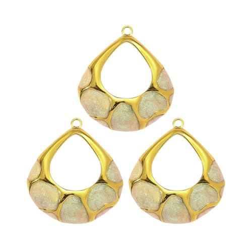 FGDTREE Packung Von 3 Gold Silber Verlegtes Marine Thema Charme Stilvoller Anhänger Für Anpassbare Halskette Schmuck Design Mode Frauen Geschenkschmuck von FGDTREE