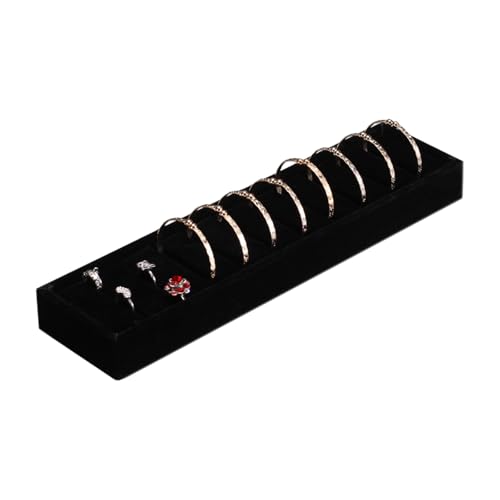 FGDTREE Premium Plüschschmuck Display Tablett 10 Slots Rechteckiges Design Für Ringe Manschettenknöpfe Aufbewahrung Showcase Kommoor Decors Plüsch Schmuck Display Tablett FGDTREE Premium Plüschschmuck Display Tablett 10 Slots Rechteckiges Design Für Ringe Manschettenknöpfe Aufbewahrung Showcase Kommoor Decors Plüsch Schmuck Display Tablett von FGDTREE