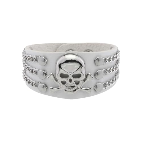 FGDTREE Schädel Armband Metal Handschmuck Einzigartige Designs Modisch Für Rockmusikliebhaber Die Persönlichkeit Und Mode Einzigartige Designs Schmuck Zeigen von FGDTREE