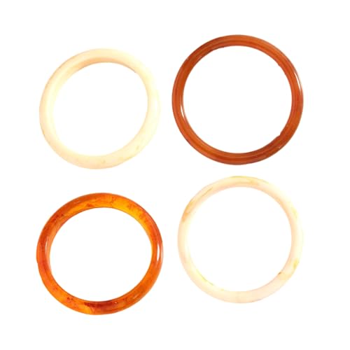 FGDTREE Set Von 4 Stilvollen Runden Armbändern Geometrisches Acryldesign Modern von FGDTREE