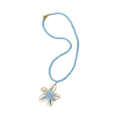 FGDTREE Strandurlaub Verstellbare Baumkette Mit Muschelperlen Und Acryllegierung Schmuck Für Poolpartys Urlaubsthema Schalenperlen Halskette von FGDTREE