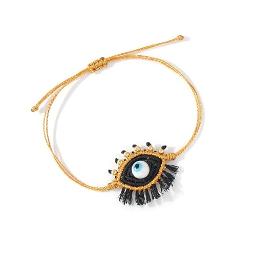 FGDTREE Verstellbare Glasperle Aughandmade Für Paare Leichtes Unisex Schmuck Täglich Freundschaft Mode Wimpern Augen Handgelenk Accessoire von FGDTREE