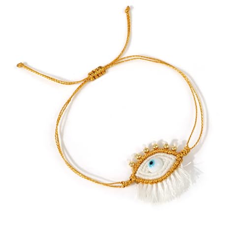 FGDTREE Verstellbare Glasperle Aughandmade Für Paare Leichtes Unisex Schmuck Täglich Freundschaft Mode Wimpern Augen Handgelenk Accessoire von FGDTREE