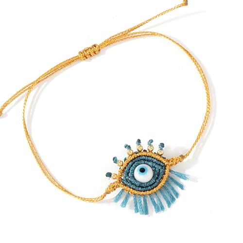 FGDTREE Verstellbare Glasperle Aughandmade Für Paare Leichtes Unisex Schmuck Täglich Freundschaft Mode Wimpern Augen Handgelenk Accessoire von FGDTREE