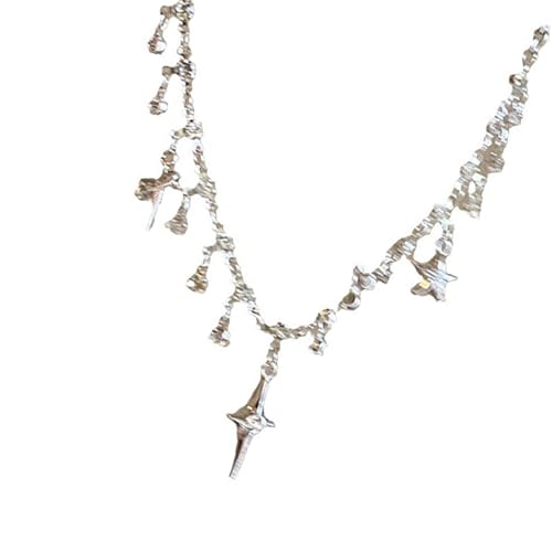 FGDTREE Verstellbarer Vier Punkte Stern Halsketten Legierung Anhänger Symbolisiert Hope & Devotion Leichte Kette Für Geschenke Täglich Verstellbar von FGDTREE