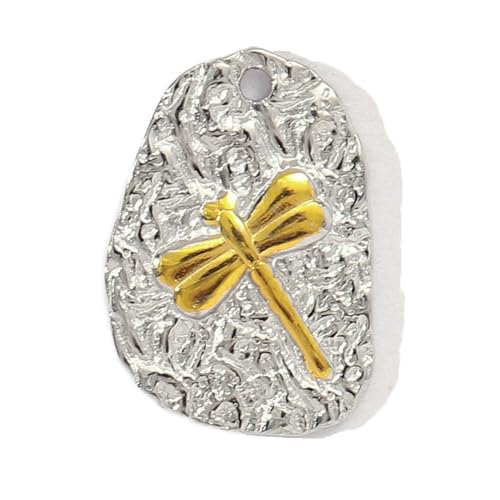 FGDTREE Zögere Zwei Ton Herz Mond Schmetterlingsbienen Anhänger Halskette Edelstahl Schmuck 11 Mode Charme Komfortable Alltagsbekleidung Edelstahl Raffinierter Anhänger Geschenkgeschenk von FGDTREE