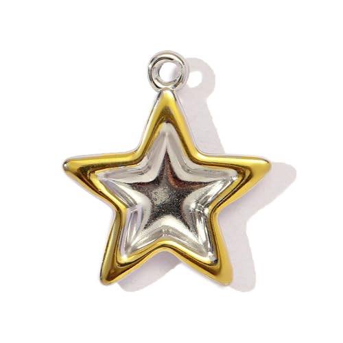 FGDTREE Zögere Zwei Ton Herz Mond Schmetterlingsbienen Anhänger Halskette Edelstahl Schmuck 11 Mode Charme Komfortable Alltagsbekleidung Edelstahl Raffinierter Anhänger Geschenkgeschenk von FGDTREE